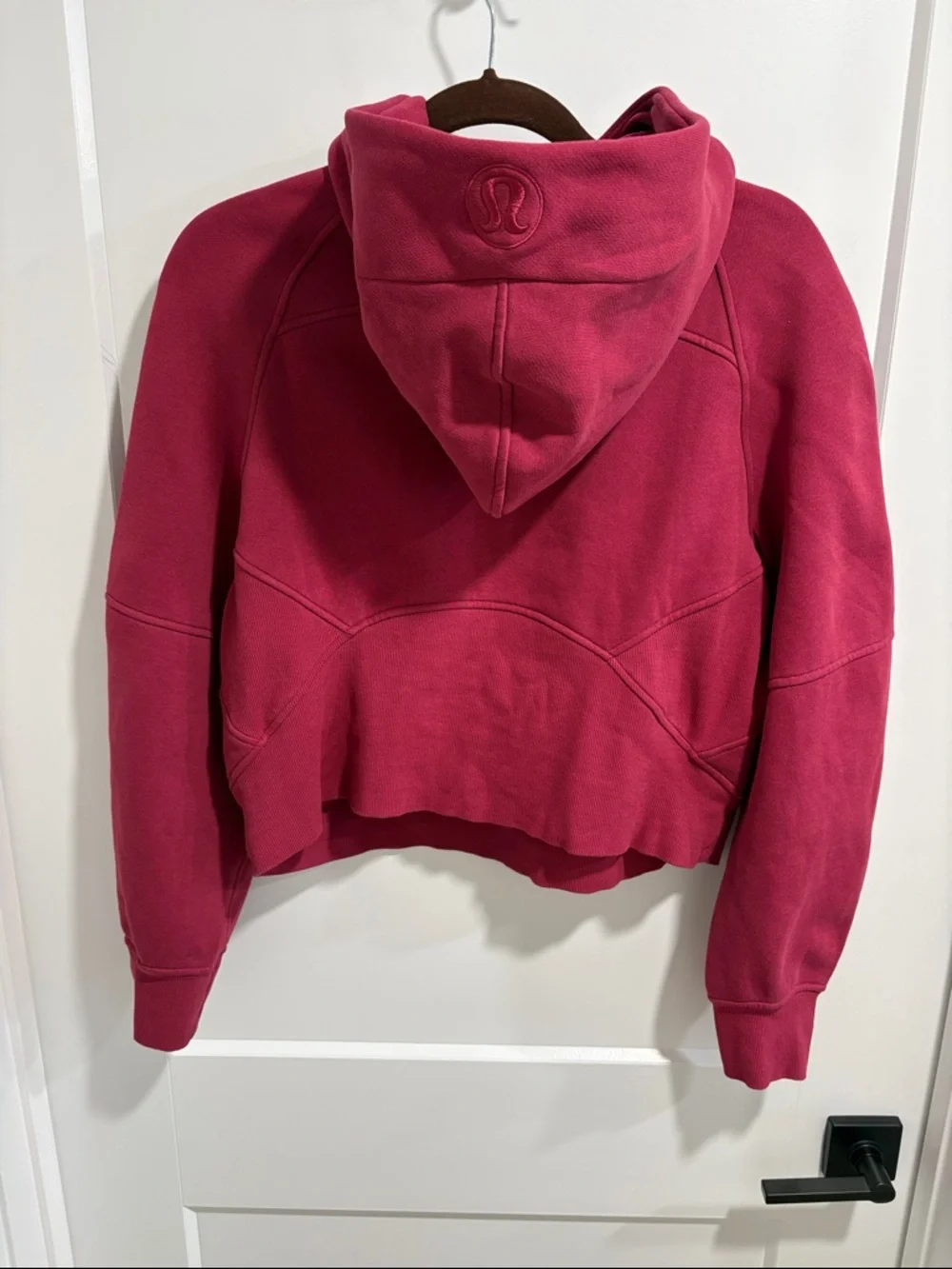 lululemon athletic half-Zip Hooded Sweatshirt in Deep Rosewood - Picture 2 of 4